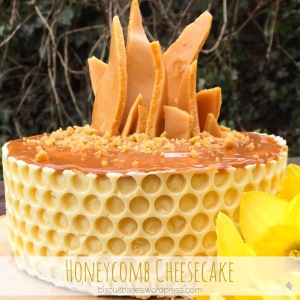 Honeycomb and caramel cheesecake